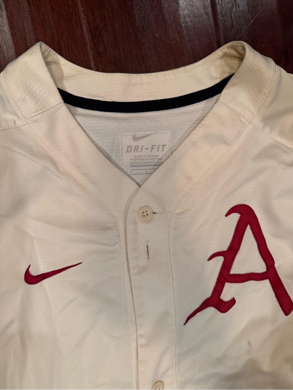 Arkansas Razorbacks Dri-Fit Baseball Jersey - Picture 3 of 3